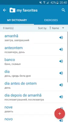 Portuguese-Russian Dictionary android App screenshot 1